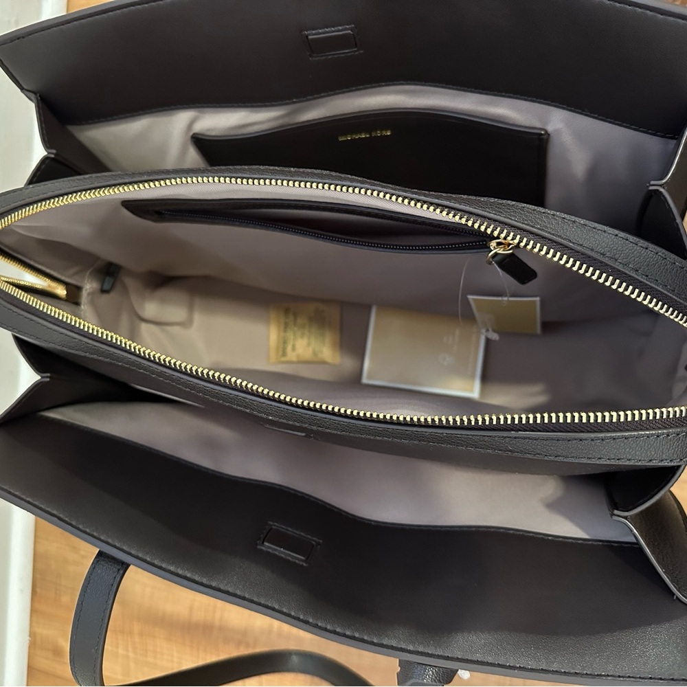 Michael Kors Laila Medium Leather Tote - Chocolate - Picture 6 of 10